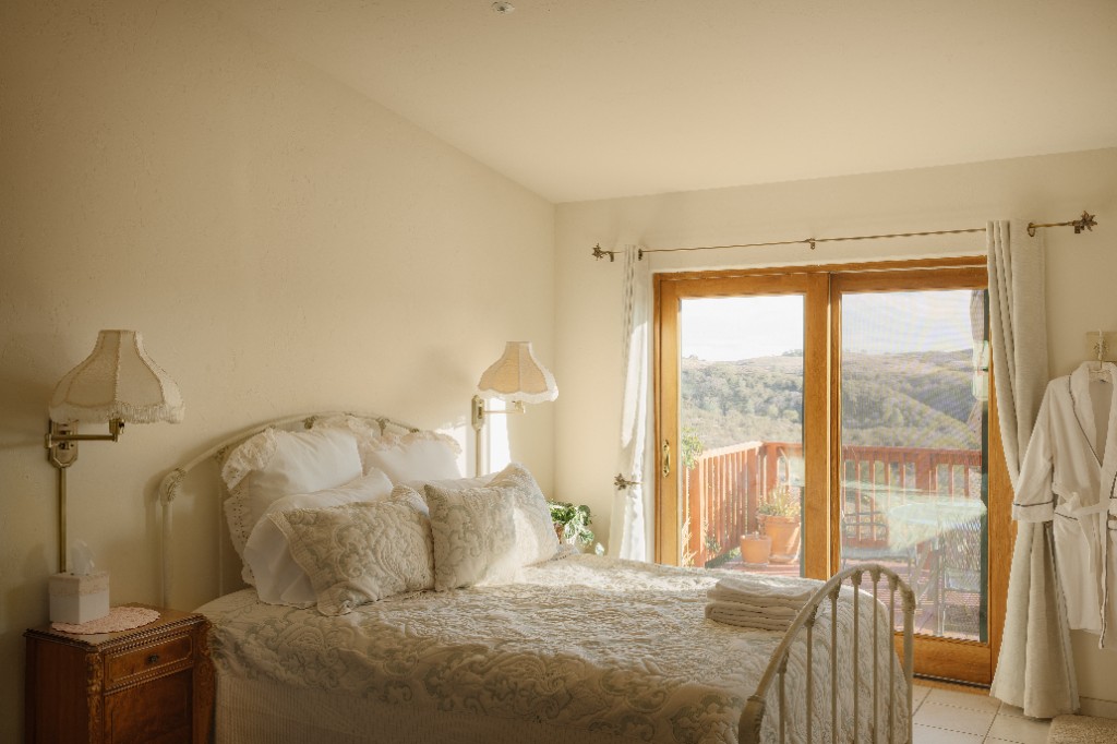 Suite bedroom and vineyard view